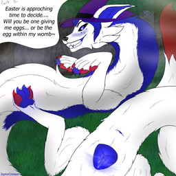 animal_genitalia animal_vulva anus blush bodily_fluids butt canine_genitalia canine_vulva claws dialogue egg_transformation feet female feral fog forest forest_background fur genital_fluids genitals hair impregnation_request in_heat looking_at_viewer nature nature_background nude pawpads pheromones plant presenting presenting_anus presenting_hindquarters presenting_vulva simple_background smile smiling_at_viewer smirk smirking_at_viewer solo spread_legs spreading tail teasing teasing_viewer teeth text toes tree unbirthing vaginal vaginal_fluids vore vulva pyrecrimson asian_mythology mythology zephyrcrimson_(pyrecrimson) canid canine canis dragon eastern_dragon fox hybrid mammal mythological_creature mythological_scalie scalie 1:1 digital_media_(artwork) english_text