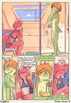 being_watched bra clothed clothed/nude clothing dialogue female laundry looking_at_another nude shower underwear conditional_dnp funkybun veronica_(funkybun) zoe_(funkybun) comic hi_res