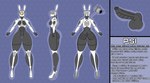 balls clothing footwear genitals gynomorph high_heels intersex machine penis platform_footwear platform_heels shoes solo text mudamura humanoid robot robot_humanoid absurd_res hi_res model_sheet