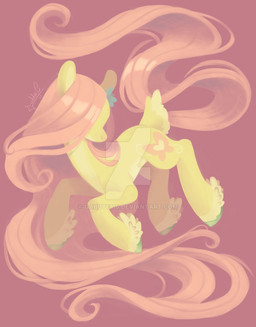 feathered_wings feathers female feral hair pink_hair simple_background solo tail toony wings yellow_body gabbyc116 friendship_is_magic hasbro my_little_pony mythology fluttershy_(mlp) equid equine horse mammal mythological_creature mythological_equine pegasus pony digital_media_(artwork) hi_res