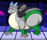 big_butt butt clothing dancing feral green_clothing green_underwear happy_dance huge_butt huge_thighs leggings legwear male mostly_nude nightclub obese obese_feral obese_male overweight overweight_feral overweight_male rgb_lighting solo speedo swimwear tailless thick_thighs tight_clothing underwear wings pingpin mythology ohm_(sinkingstone) dragon mythological_creature mythological_scalie scalie animated digital_media_(artwork) loop pixel_(artwork) pixel_animation short_playtime