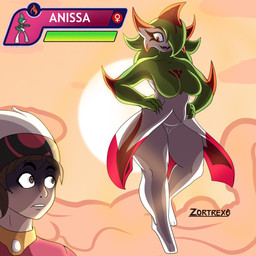 anthro big_breasts breasts clothing crossgender curvy_figure duo female floating genitals green_hair hair hair_over_eye hand_on_hip lips male male/female open_mouth pokemorph red_body red_eyes red_lips scared simple_background smile vulva white_body wide_hips zortrex image_comics invincible_(image_comics) nintendo pokemon brendan_(pokemon) pokemon_trainer gallade generation_4_pokemon human mammal pokemon_(species) viltrumite 1:1 absurd_res hi_res