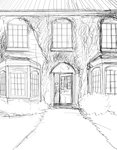 anthro building house male solo hladilnik deer_prince deer mammal 2021 hi_res monochrome sketch