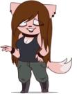 alternative_fashion anthro breasts cleavage clothed clothing emo female fur happy punk smile solo j.fbelen happy_tree_friends fan_character jfbelen canid canine canis mammal wolf 2018 2d_animation alpha_channel animated digital_media_(artwork) loop short_playtime signature