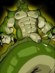 abs antennae_(anatomy) anthro apode balls biceps claws erection genitals horn humanoid_genitalia humanoid_penis legless looking_at_viewer male muscular muscular_male nipples non-mammal_nipples nude pecs penis pronounced_browridge red_eyes serpentine solo spikes split_form thegoo dragon_ball dragon_ball_z mythology porunga alien draconcopode dragon hybrid lamia mythological_creature mythological_scalie reptile scalie snake absurd_res digital_media_(artwork) hi_res