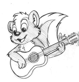 acoustic_guitar anthro arm_tuft cheek_tuft elbow_tuft facial_tuft front_view glistening glistening_eyes glistening_nose guitar head_tuft holding_guitar holding_musical_instrument holding_object male musical_instrument nude open_mouth playing_guitar playing_music plucked_string_instrument simple_background solo string_instrument tuft young young_anthro young_male pandapaco mammal mephitid skunk bust_portrait hi_res monochrome portrait sketch