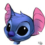 1:1 2016 alien ambiguous_gender black_eyes blue_body blue_fur blue_nose colored_sketch digital_drawing_(artwork) digital_media_(artwork) disney experiment_(lilo_and_stitch) fur head_tuft headshot_portrait hi_res icon kite512 lilo_and_stitch male_(lore) notched_ear open_mouth open_smile portrait signature simple_background sketch smile smiling_at_viewer solo stitch_(lilo_and_stitch) tuft white_background