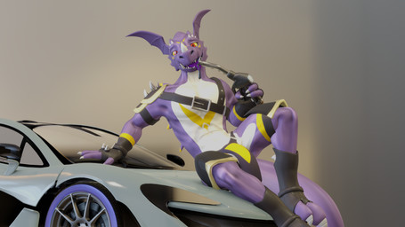 anthro armor belt big_tail bottomwear bulge car claws clothing fangs fuel fuel_dispenser fuel_pump gesture head_wings holding_object horn knee_up leaning leaning_on_object leaning_sideways licking licking_object loincloth looking_at_viewer male muscular oil on_car paws plate playful pose seductive smile smirk solo spread_legs spreading suggestive suggestive_gesture tail teeth tongue tongue_out tusks unusual_wing_placement vehicle wings conditional_dnp samagthrav2 f3lixc4tus_(modeler) bandai_namco digimon dragoneer_(character) murasadramon absurd_res hi_res pinup