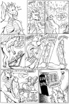2010 anthro big_penis black_and_white bottomwear clothed clothing comic dialogue dragon duo english_text equid equine erection expansion female fully_clothed genital_expansion genitals gustav_(here_there_be_dragons) half-erect here_there_be_dragons horn horse huge_penis humanoid_genitalia humanoid_penis hyper karno larger_female magic male male/female mammal monochrome muscular mythological_creature mythological_scalie mythology nude open_bottomwear open_clothing open_pants pants pen_(artwork) penis penis_expansion pictographics scalie size_difference smaller_male tail text traditional_media_(artwork) vein veiny_penis zashy