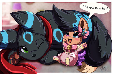 accessory black_body bow_ribbon bow_tie brown_body clothing excited female feral fur furgonomics hair_accessory hair_bow hair_ribbon happy lying male neonate on_front one_eye_closed onesie ribbons scarf silly simple_background smile tail tail_accessory tail_bow tail_ribbon young pridark nintendo pokemon gracie_(sweetcupcake) kurai_(kuraibre) canid eevee eeveelution generation_1_pokemon generation_2_pokemon mammal pokemon_(species) shiny_pokemon umbreon 2023 absurd_res hi_res daughter_(lore) father_(lore) father_and_child_(lore) father_and_daughter_(lore) parent_(lore) parent_and_child_(lore) parent_and_daughter_(lore)