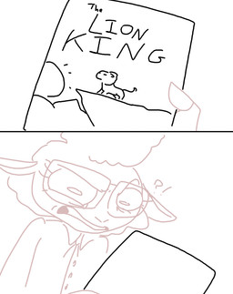angry anthro clothed clothing eyewear female glasses humor interrobang simple_background solo text white_background the_weaver disney the_lion_king zootopia dawn_bellwether bovid caprine domestic_sheep mammal sheep cover english_text