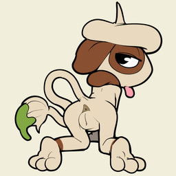 3_toes all_fours anthro anus biped black_eyes brown_anus brown_body brown_ears brown_fur butt feet female female_anthro flat_chested fur genitals green_paint half-closed_eyes head_turned humanoid_genitalia humanoid_vulva looking_back multicolored_body multicolored_fur narrowed_eyes nude nude_anthro nude_female paint paint_on_tail pink_tongue plantigrade plump_labia rear_view semi-anthro simple_background small_butt solo tail tail_tuft tan_background tan_body tan_fur tan_tail toes tongue tongue_out tuft two_tone_body two_tone_fur vulva young young_anthro young_female itsunknownanon nintendo pokemon generation_2_pokemon mammal pokemon_(species) smeargle 1:1 2025 hi_res