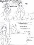 2016 alphys anthro apology awkward bed bedroom black_and_white claws clothed clothing comic covering covering_eyes covering_face covering_self dialogue duo english_text eyewear feet female fish furniture genitals glasses hi_res lizard marine monochrome on_bed paws pen_(artwork) pussy reptile scalie simple_background text toes traditional_media_(artwork) under_covers undertaild undertale undertale_(series) undyne