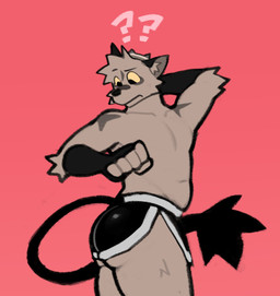 anthro arm_markings arm_warmers armwear bottomwear brown_body butt clothing confusion hat headgear headwear looking_at_own_butt male markings question_mark red_background shorts shoulder_markings simple_background solo star_(marking) tail tail_tuft tuft yellow_sclera rygel_spkb yoby_(rygel_spkb) canid canine canis gerbil hybrid mammal murid rodent wolf 2024 digital_media_(artwork) hi_res portrait three-quarter_portrait