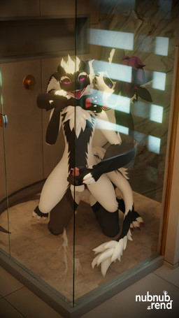 anal anal_penetration anthro asphyxiation bite bodily_fluids choking cum duo erection genital_fluids genitals male male/male male_penetrated male_penetrating male_penetrating_male nude penetration penis sex shower nubnub_rend meiru_deuzear deuzear nardoragon 3d_(artwork) 4k 9:16 absurd_res digital_media_(artwork) hi_res