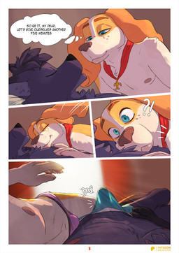 anthro anthrofied bed bulge clothed clothing duo erection erection_under_clothing eyes_closed fur furniture genitals looking_at_another lying male male/male morning_wood nipples on_back on_bed on_side realization romantic romantic_ambiance romantic_couple sleeping sleeping_on_partner smile tail tenting text thought_bubble topless topless_anthro topless_male underwear underwear_only lion21 belfort_and_lupin belfort_(belfort_and_lupin) lupin_(belfort_and_lupin) bird_dog canid canine canis domestic_dog french_spaniel hunting_dog hybrid mammal spaniel wolfdog comic digital_media_(artwork) english_text hi_res