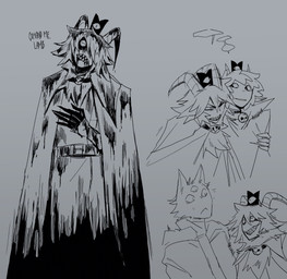 2_horns 3_eyes 5_fingers anthro bell bell_collar clothed clothed_anthro clothed_male clothing collar fingers fully_clothed fully_clothed_anthro fully_clothed_male fur horn male male_anthro multi_eye sharp_teeth teeth text aveloka cult_of_the_lamb massive_monster_(studio) goat_(cult_of_the_lamb) lamb_(cult_of_the_lamb) narinder bovid caprine domestic_cat felid feline felis goat mammal sheep 2024 english_text hi_res