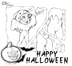 anthro anus anus_peek barely_visible_anus belly blush bottomless butt close-up clothed clothing clothing_lift costume exposed female food fruit genitals ghost_costume halloween_costume holidays innie_vulva loli mostly_nude multiple_angles navel open_mouth partially_clothed plant pumpkin slightly_chubby solo sparkles sparkling_eyes vulva young young_anthro young_female abesdrawings third-party_edit halloween sega sonic_the_hedgehog_(series) cream_the_rabbit lagomorph leporid mammal rabbit absurd_res censor_removal_edit hi_res monochrome