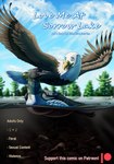 accipitrid accipitriform avian bald_eagle bird bitterstrawberries bone comic cover cover_art cover_page duo eagle english_text female female/female feral flying hi_res lake laurel_(bitterstrawberries) loon plant sea_eagle skull swimming text tree underwater water waterline_view zandra_(bitterstrawberries)