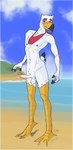 anthro avian_feet balls beach beak blue_eyes blush blushing_profusely bodily_fluids dripping embarrassed erection exhibitionism eyebrows feather_tuft feathers feet genital_fluids genitals glans humanoid_genitalia humanoid_hands humanoid_penis kerchief kerchief_only male membrane_(anatomy) mostly_nude mostly_nude_anthro mostly_nude_male navel neckerchief neckerchief_only neckwear nipples outdoor_nudity outside penis pink_glans precum precum_drip precum_string public public_nudity sand sea seaside skinny skinny_anthro skinny_male solo standing tail tail_feathers thick_eyebrows toes tuft water webbed_feet white_balls white_body yellow_beak yellow_legs krowbutt animal_crossing nintendo gulliver_(animal_crossing) avian bird gull lari larid 2025 digital_media_(artwork) hi_res