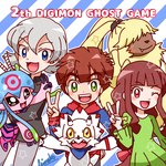 anniversary anthro blue_eyes brown_hair female fur gesture group hair hair_over_eyes hand_gesture long_ears long_hair male ponytail_ears smile text v_sign yellow_body yellow_fur hinako_710 bandai_namco digimon digimon_ghost_game angoramon_(ghost_game) gammamon_(ghost_game) hiro_amanokawa jellymon_(ghost_game) kiyoshiro_higashimitarai ruri_tsukiyono angoramon digimon_(species) gammamon human humanoid jellymon lagomorph leporid mammal rabbit 1:1 english_text hi_res