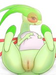 anthro anus biped blush female genitals green_body legs_up looking_at_viewer open_mouth pussy red_body smile solo spread_legs spreading k-dra61 nintendo pokemon flygon generation_3_pokemon pokemon_(species) 3:4 hi_res