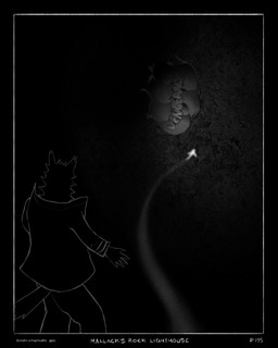 anthro black_background border bottomwear clothing coat collared_jacket darkness floating glowing jacket male pants simple_background solo tail topwear tumor underwater vengeance water sharkinthepark maccaw_(sharkinthepark) avian bird cetacean mammal marine owl spirit whale 2025 absurd_res comic greyscale hi_res monochrome