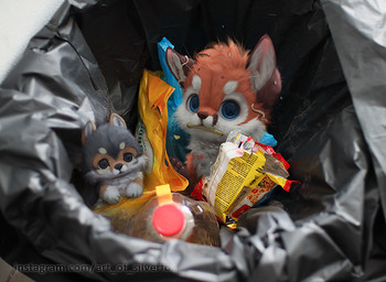 ambiguous_gender blue_eyes blurred_background brown_body brown_fur cheek_tuft chibi countershading daww detailed_fur dipstick_ears duo ear_markings facial_tuft feral fur gloves_(marking) grey_body grey_fur group head_tuft inner_ear_fluff markings multicolored_ears orange_body orange_fur realistic_lighting realistic_shading trash trash_can tuft whiskers white_body white_fur silverfox5213 third-party_edit big_nug lil_nug canid canine canis fox mammal red_fox true_fox wolf 2021 detailed digital_media_(artwork) digital_painting_(artwork) painting_(artwork) photo_manipulation