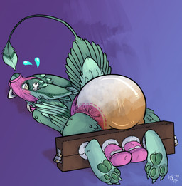 anthro bdsm blush bodily_fluids diaper face_covered feathers feces fur green_body green_feathers green_fur lock looking_at_viewer looking_back male paws purple_background simple_background solo sweat tail text winged_arms wings wood yellow_eyes subdivisions levi_(fatcat4t4) avali 2024 hi_res signature