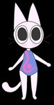 ambiguous_gender blue_clothing blush bodysuit clothed clothing looking_at_viewer simple_background skinsuit solo tail tight_clothing transparent_background white_body gooblie_2 domestic_cat felid feline felis mammal alpha_channel