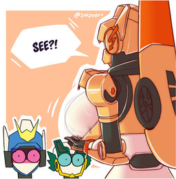 big_breasts black_body blue_body blue_eyes breasts female flashing flashing_breasts green_body group humor machine male mecha multicolored_body orange_body pink_eyes pseudo_clothing pseudo_hat pulling_down_top rear_view shake_lines text trio visor_eyes white_body wide_eyed yellow_body saizuart metal_cardbot blue_cop_(metal_cardbot) tachy_(metal_cardbot) tigun_(metal_cardbot) cheetah felid feline humanoid mammal robot robot_humanoid 2026 digital_drawing_(artwork) digital_media_(artwork) english_text hi_res