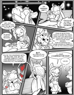 4_fingers anthro blonde_hair blush bomber_jacket dialogue duo envelope excited female fingers fluffy fluffy_chest french_kissing grin hair happy heart_reaction heart_symbol hug kissing long_hair love male male/female romantic romantic_couple smile star tail text chris_fischer chip_'n_dale_rescue_rangers disney chip_(disney) gadget_hackwrench chipmunk ground_squirrel mammal mouse murid murine rodent sciurid comic english_text hi_res
