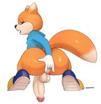 anal anal_fingering anal_masturbation anthro backsack balls big_butt big_penis bottomless butt clothed clothing fingering genitals humanoid_genitalia humanoid_penis looking_back male masturbation penis perineum solo thick_thighs haylapick conker's_bad_fur_day rareware conker mammal rodent sciurid tree_squirrel absurd_res hi_res