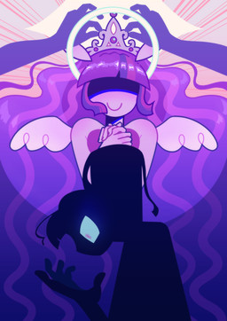anthro crazed_look crown duo female headgear hidden_eyes horn smile wings onionpwder friendship_is_magic hasbro my_little_pony mythology twilight_sparkle_(mlp) equid equine human mammal mythological_creature mythological_equine winged_unicorn absurd_res hi_res