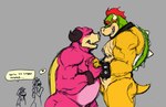 blush duo hand_holding heart_symbol male male/male nude pecs smile wuffinarts bowser's_inside_story mario_and_luigi_(series) mario_bros nintendo bowser luigi mario midbus hybrid koopa monster scalie 2011 brother_(lore) brothers_(lore) sibling_(lore) twins_(lore)