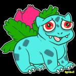 ambiguous_gender bloodshot_eyes claws derp_eyes feral open_mouth plant red_eyes simple_background solo transparent_background nightlinez nintendo pokemon elemental_creature flora_fauna generation_1_pokemon ivysaur pokemon_(species) scalie 1:1 2016 alpha_channel