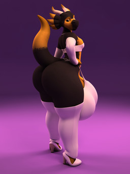 anthro balls big_balls big_bulge big_butt big_penis biped bulge butt clothing femboy footwear genitals high_heels horn huge_balls huge_bulge huge_penis hyper hyper_balls hyper_bulge hyper_genitalia hyper_penis leggings legwear male penis pumps shoes simple_background smile solo standing tail thick_thighs underwear wide_hips anthroanim mythology milenth_drake dragon mythological_creature mythological_scalie scalie 2018 3:4 3d_(artwork) absurd_res digital_media_(artwork) hi_res
