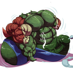 5_fingers 5_toes anthro balls balls_expansion belly big_balls big_belly big_muscles big_pecs big_penis bodily_fluids clothing erection expansion feet fingers genital_expansion genitals grin growth hose hose_in_penis hose_in_urethra hose_inflation huge_balls huge_muscles huge_pecs huge_penis hyper hyper_balls hyper_genitalia hyper_muscles hyper_pecs hyper_penis inflation lactating male male_lactation muscle_growth musclegut muscular muscular_anthro muscular_male nipples pecs penis penis_expansion simple_background smile solo toes underwear vein veiny_penis white_background bobert nintendo pokemon chesnaught generation_6_pokemon pokemon_(species) 1:1 2019 hi_res