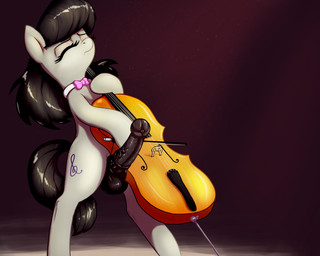 animal_genitalia animal_penis black_hair bow_(feature) bow_tie bowed_string_instrument cello equine_genitalia equine_penis eyes_closed feral genitals grey_body gynomorph hair intersex musical_instrument penis quadruped solo standing string_instrument t72b friendship_is_magic hasbro my_little_pony octavia_(mlp) equid equine horse mammal pony 5:4 hi_res