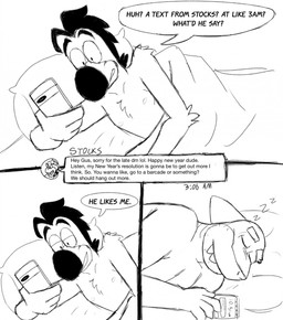 4_fingers 4_panel_comic anthro bedding black_hair blanket cellphone chat_message clothed clothing confident dialogue electronics eyebrow_piercing eyebrow_ring facial_piercing fangs fingers hair half-closed_eyes head_on_pillow holding_cellphone holding_object holding_phone holidays infatuation insecure inviting looking_at_cellphone looking_at_object looking_at_phone lying male name_drop name_in_dialogue narrowed_eyes nipples non-mammal_hair non-mammal_nipples on_side phone piercing pillow reading ring_piercing simple_background sleeping solo sound_effects speech_bubble stubble talking_to_self teeth text texting timestamp topless topless_male under_covers vowelless vowelless_sound_effect white_background zzz secretgull mario_bros new_year new_year_2025 nintendo bowser gus_skwarek shane_stocks avian bird fish gull lari larid marine shark 2025 black_and_white comic digital_drawing_(artwork) digital_media_(artwork) english_text hi_res monochrome