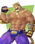 abs animal_mask bulge fangs for_a_head gesture hand_gesture looking_at_viewer luchador male mask muscular nipples pecs pointing pointing_at_self solo teeth whiskers wrestler coffeline tekken tekken_6 king_(tekken) animal_head animal_humanoid felid felid_humanoid humanoid jaguar jaguar_humanoid mammal mammal_humanoid pantherine pantherine_humanoid 4:5 hi_res