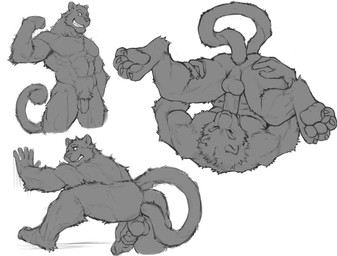 anal anal_penetration anthro autofellatio autopenetration balls big_muscles genitals holding_penis looking_at_viewer male masturbation multiple_poses muscular muscular_anthro muscular_male nude oral oral_masturbation penetration penile penile_masturbation penis pose solo tail tail_fetish tail_in_ass tail_in_own_ass tail_insertion tail_masturbation tail_play tupidwithouts felid mammal absurd_res greyscale hi_res monochrome