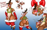 anal anthro backsack balls bell bell_harness big_butt blush butt christmas_clothing clothing erection femboy genitals glowing harness holidays horn jingle_bell jingle_bell_harness legwear male male/male male_penetrated male_penetrating male_penetrating_male open_mouth oral penetration penis red_nose sex simple_background tail text thick_thighs thigh_highs wide_hips minosman05 christmas donner rudolph_the_red-nosed_reindeer santa_claus deer human mammal new_world_deer reindeer absurd_res digital_media_(artwork) hi_res