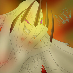 anthro claws fur glowing glowing_eyes hair looking_at_viewer male open_mouth plushie simple_background smile solo teeth fledgedragonfox mythology plush_(fledgedragonfox) animal_humanoid animate_inanimate demon humanoid lagomorph lagomorph_humanoid living_plushie mammal mammal_humanoid 1:1 digital_media_(artwork)