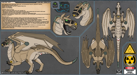 bodily_fluids dripping feral horn machine markings mechdragon metal_tongue mouth_shot multicolored_body not_furry open_mouth pink_eyes scales solo tan_body teeth teeth_showing text tongue tongue_out ventral_scales white_body wolfywetfurr_(artist) mythology dragon mythological_creature mythological_scalie robot robot_feral scalie english_text headshot_portrait hi_res portrait