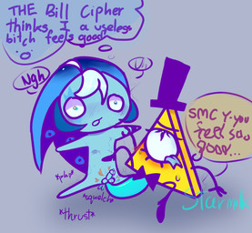bite_mark clothed clothing duo ejaculation genitals kiss_mark male male/male nude nude_male penis shadowcipher top_scars disney gravity_falls bill_cipher shadow_milk_cookie humanoid hi_res
