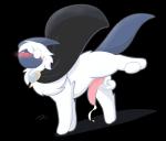 balls blush bodily_fluids crossgender cum erection feral genital_fluids genitals male penis solo delta-eon nintendo pokemon shade_(delta-eon) absol canid canine generation_3_pokemon mammal pokemon_(species) alpha_channel hi_res