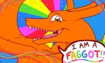 2010 5:3 aliasing alternate_rainbow_pride_colors charizard dialogue digital_media_(artwork) dragon english_text feral generation_1_pokemon green_eyes homophobic_slur humor javanshir lgbt_pride lizard looking_at_viewer male membrane_(anatomy) membranous_wings multicolored_text mythological_creature mythological_scalie mythology nintendo oekaki open_mouth open_smile orange_body orange_skin pokemon pokemon_(species) pride_color_background pride_color_text pride_colors profanity rainbow rainbow_pride_colors reaction_image reptile scalie self_degradation sharp_teeth simple_background slur smile solo speech_bubble stated_homosexuality stated_sexuality super_gay teeth text the_truth wings