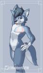 andromorph anthro femboy fluffy fluffy_tail fur genitals hair intersex lgbt_pride looking_at_viewer nude pride_colors pussy simple_background smile solo tail tongue tongue_out transgender_pride_colors dobbernsfw canid canine canis mammal wolf 2019 digital_media_(artwork) hi_res