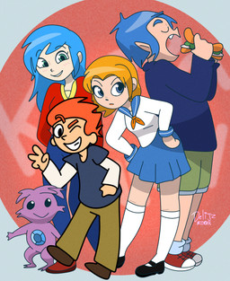 2_toes 3_fingers 4_fingers anthro arms_bent bangs beady_eyes belly_gem big_breasts biped black_clothing black_eyebrows black_eyes black_footwear black_shoes blonde_hair blue_bottomwear blue_clothing blue_eyebrows blue_eyes blue_footwear blue_hair blue_hoodie blue_pants blue_shirt blue_skirt blue_socks blue_t-shirt blue_topwear blush blush_lines bottomwear breasts brown_bottomwear brown_clothing brown_footwear brown_pants brown_shoes cheek_tuft closed_smile clothed clothed_female clothed_human clothed_humanoid clothed_male clothing deviantart_logo ear_tuft eating eating_food eyebrow_through_hair eyebrows eyes_closed facebook_logo facial_tuft fangs feet female female_human fingers fist food footwear fully_clothed fully_clothed_female fully_clothed_human fully_clothed_humanoid fully_clothed_male fur gem gesture green_bottomwear green_clothing green_shorts grin grinning_at_viewer group hair hand_behind_back hand_gesture happy holding_food holding_object holding_sandwich hoodie humanoid_pointy_ears instagram_logo larger_female larger_human larger_humanoid larger_male leaning leaning_forward lettuce light lips looking_up_at_another male male_anthro male_human male_humanoid medium_breasts mitten_hands mouth_closed noseless not_furry_focus nude_anthro nude_male one_eye_closed open_mouth orange_hair pants plant pointy_ears pointy_nose purple_body purple_fur purple_tail red_ascot red_clothing red_footwear red_shirt red_shoes red_sneakers red_topwear sandwich_(food) sapphire_(gem) school_uniform shirt shoes short_hair shorts size_difference skirt smaller_anthro smaller_female smaller_human smaller_male smile smiling_at_another smiling_at_viewer sneakers socks standing straight_legs t-shirt tail tan_body tan_lips tan_skin teeth text thin_eyebrows toes toothy_grin topwear translucent translucent_hair tuft uniform v_sign vegetable white_clothing white_knee_socks white_shirt white_topwear x_logo delijz deviantart facebook instagram kappa_mikey x_(social_media) gonard_(kappa_mikey) guano_(kappa_mikey) lily_(kappa_mikey) mikey_simon mitsuki_(kappa_mikey) human humanoid mammal unknown_species 2024 artist_name colored digital_drawing_(artwork) digital_media_(artwork) english_description hi_res lighting shaded